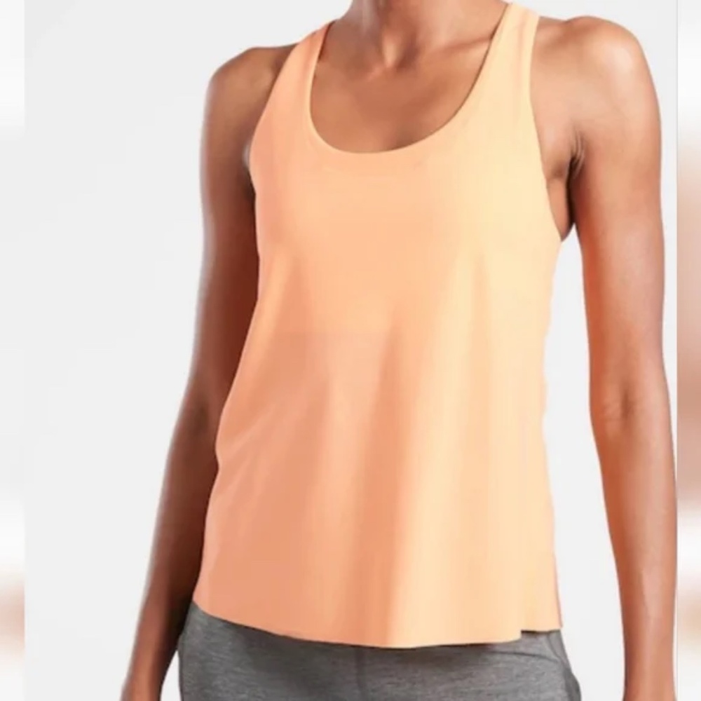 Athleta Tank Women's XS Orange 2 in 1 Ultimate Support Activewear Performance